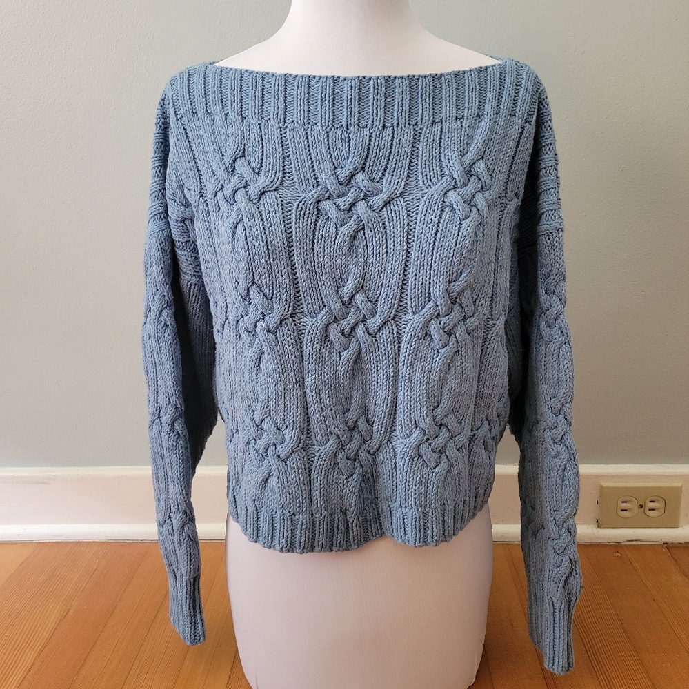 Vintage handknit boxy crop sweater